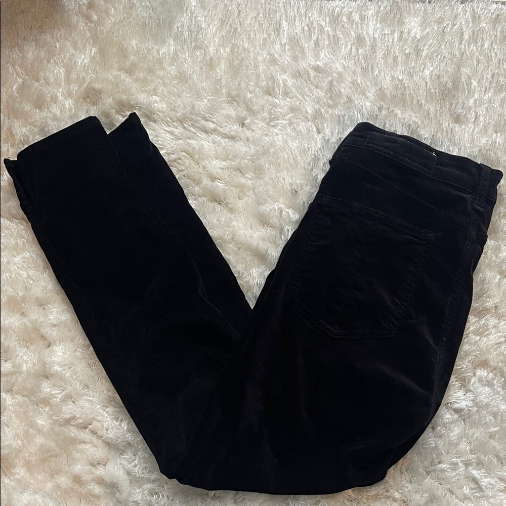 Rag & Bone Black Skinny Velvet Jeans